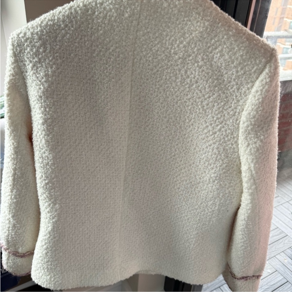 Celine White Tweed Jacket with Purple/Pink Accents - Picture 10 of 10